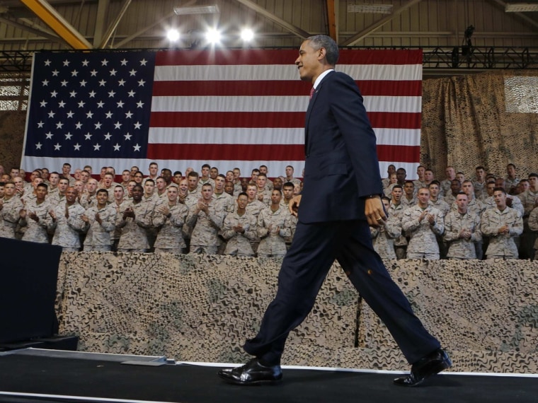 President Barack Obama walks out to speak at Marine Corps Base-Camp Pendleton in California, August 7, 2013.