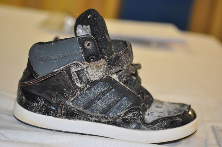 A man fishing on the beach at Corson's Inlet State Park discovered a sneaker with skeletal remains inside on Tuesday.