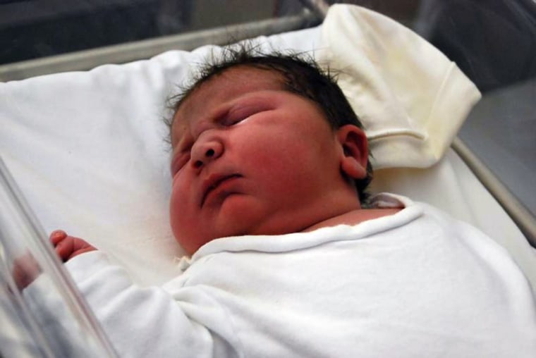 The biggest baby ever born naturally in Spain -- a girl named Maria Lorena Marin -- weighed 13.67 pounds.