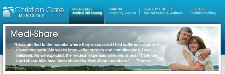 Medi-Share says its coverage works and on its website points to members who have received catastrophic care.