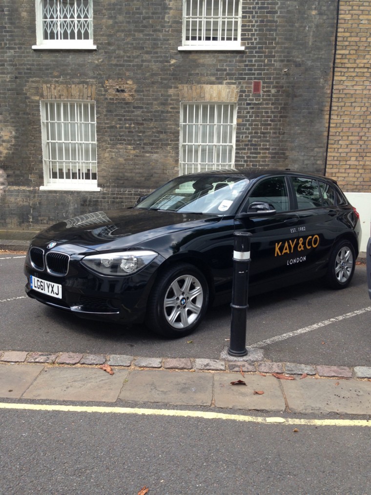 This parking space in London's Hyde Park Gardens is on sale for 300,000 GBP.