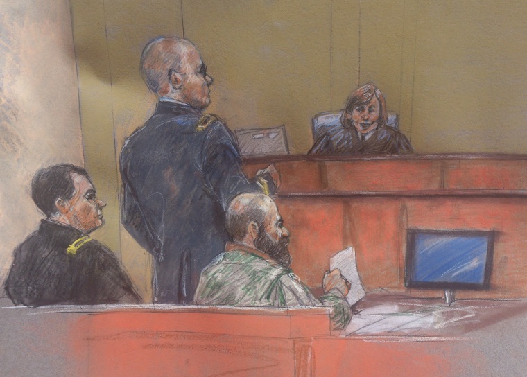 A view of the courtroom during Nidal Hasan's trial on Thursday, Aug. 8, 2013. Hasan is being tried in the 2009 Ft. Hood shooting.