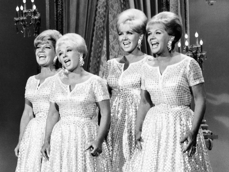 The King Sisters in 1966: Alyce King, Yvonne King, Marilyn King, Luise King.