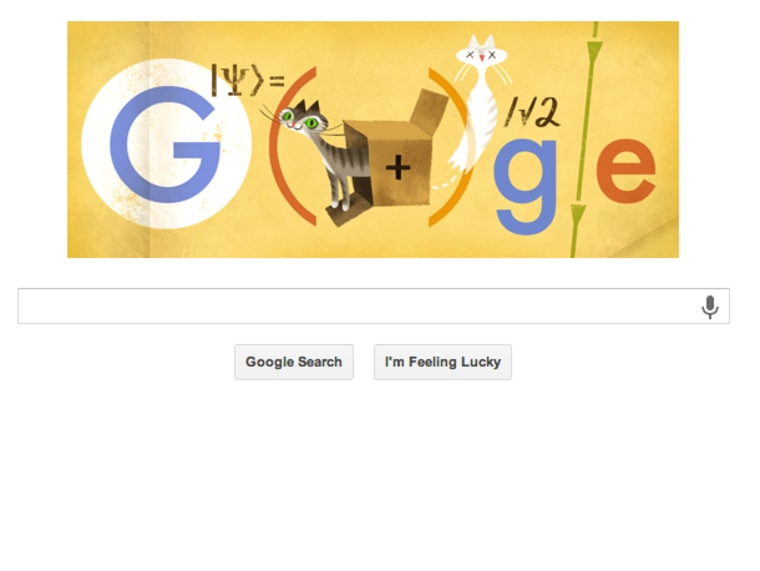Alive or dead, Google Doodle honors Schrödinger's cat
