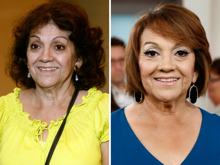 Esther Martinez, before and after her makeover.