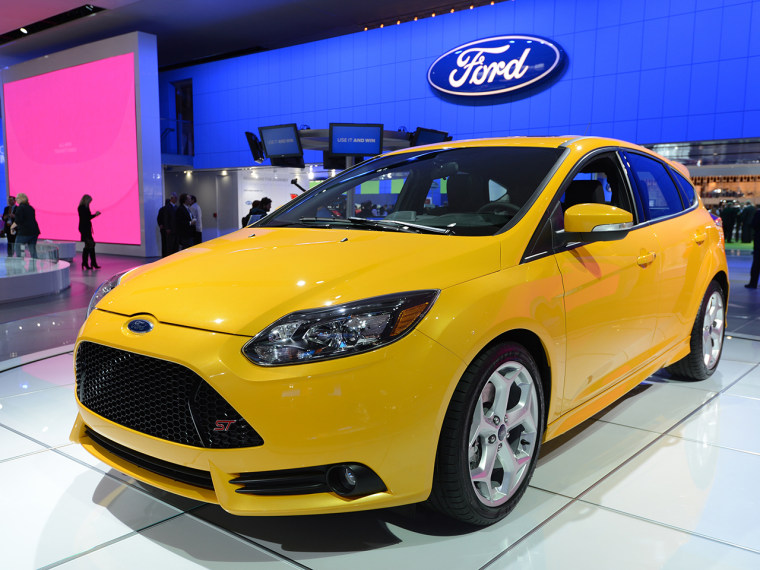 The Ford Focus ST on display at the 2013 North American International Auto Show in Detroit, Michigan, January 15, 2013. AFP PHOTO/Stan HONDA (P...