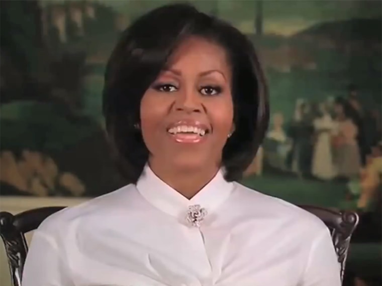 The first lady appears in the video, which aims to encourage kids to get active.