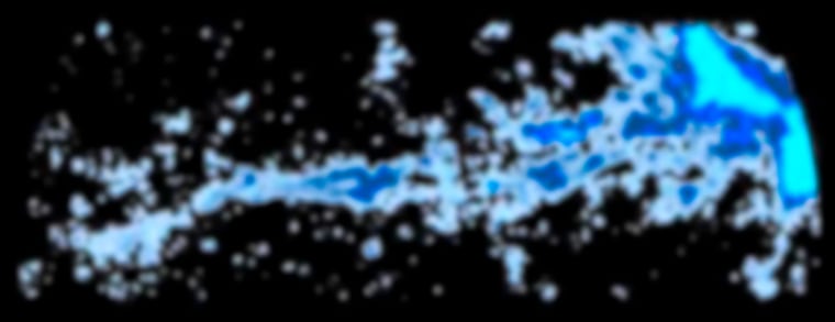 The image, taken at radio wavelengths, is a close-up map of the Magellanic Stream that was generated from the Leiden-Argentine-Bonn (LAB) Survey.