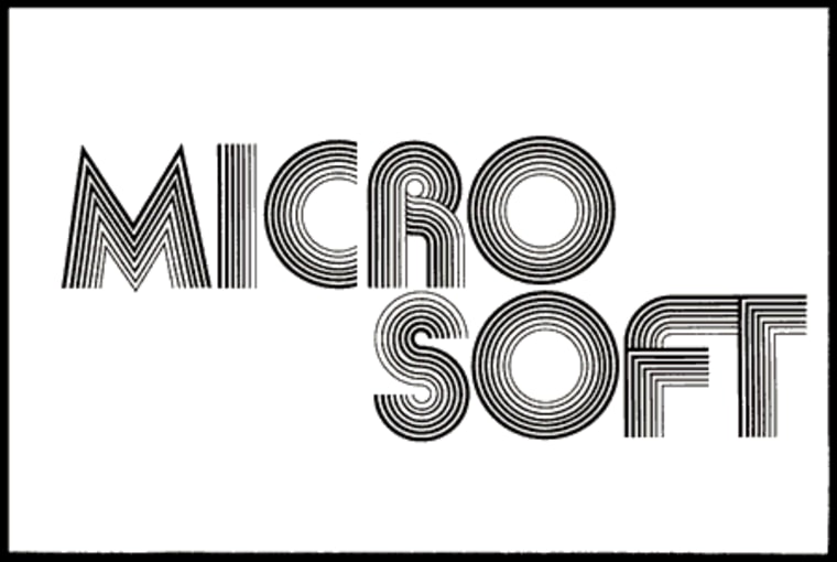 An early Microsoft logo