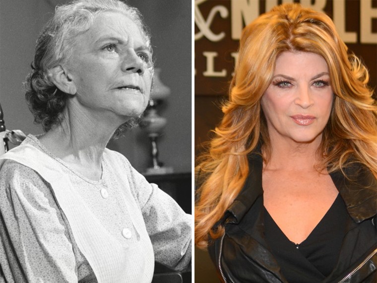 Ellen Corby, left, and Kirstie Alley, right, show how different 60 looks these days.