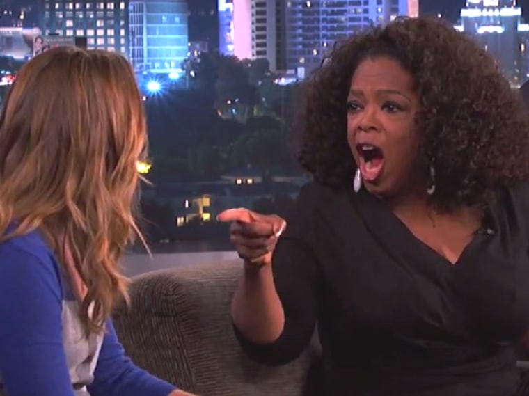 Image: Oprah Winfrey on \"Jimmy Kimmel Live.\"