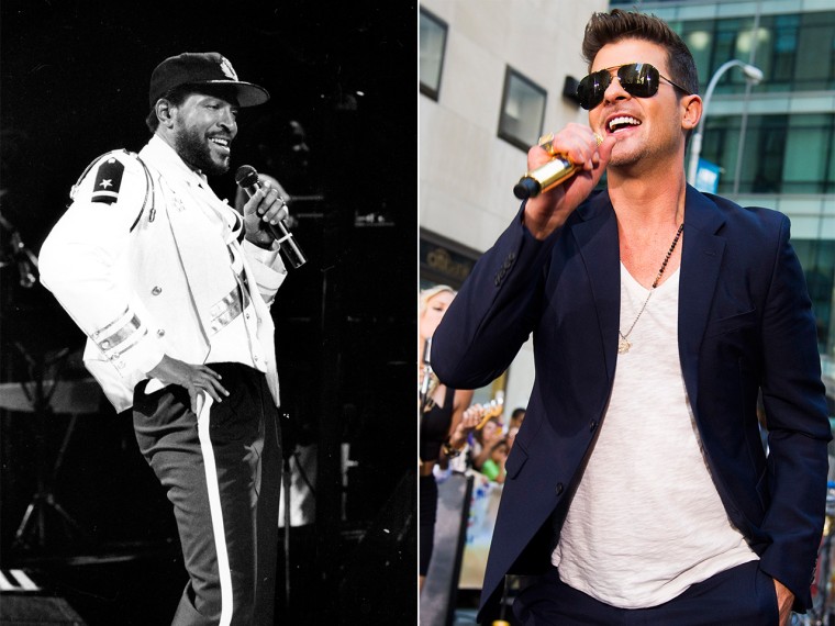 Marvin Gaye and Robin Thicke.