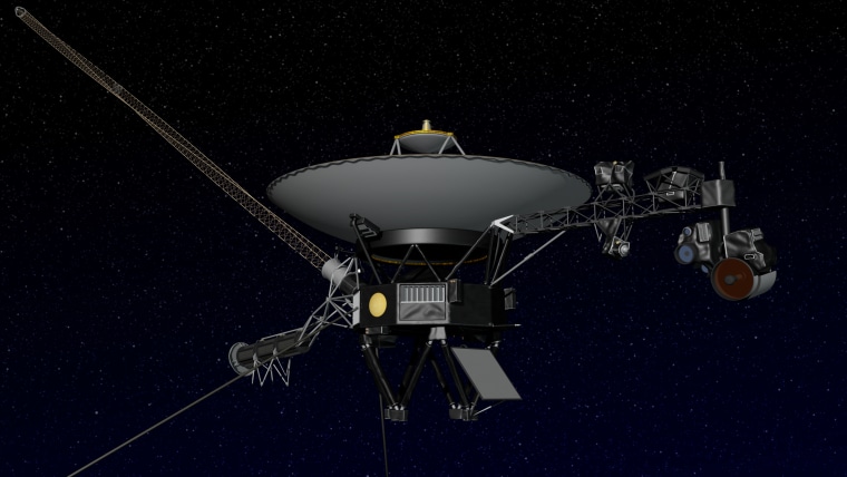 The Voyager 1 probe is seen in an artist's conception.