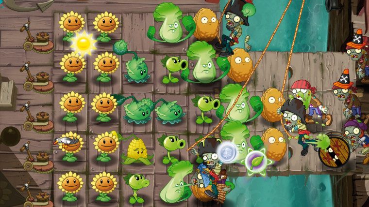 \"Plants vs. Zombies 2: It's About Time\" gives iOS gamers another joyful romp through the zombie-killing garden.