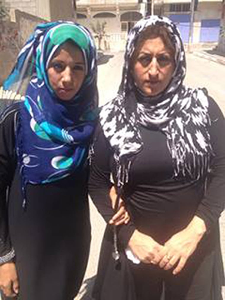Nihad Ilian, right, seen with her 20-year-old daughter Alaa, said Gaza was like a