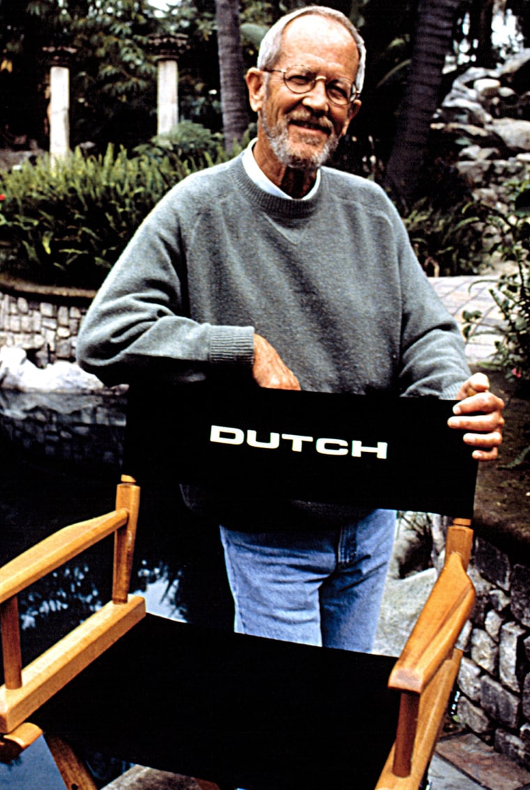Elmore Leonard on the set of \"Get Shorty\" in 1995; his nickname was \"Dutch.\"