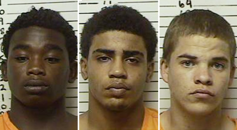 Fom left, James Francis Edwards, 15, Chancey Allen Luna, 16, and Michael Dewayne Jones, 17. Edwards and Luna were charged Aug. 20 with first-degree mu...