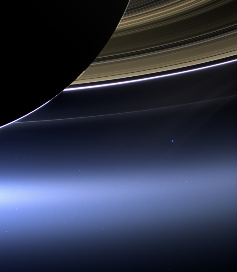 Image: Saturn and Earth