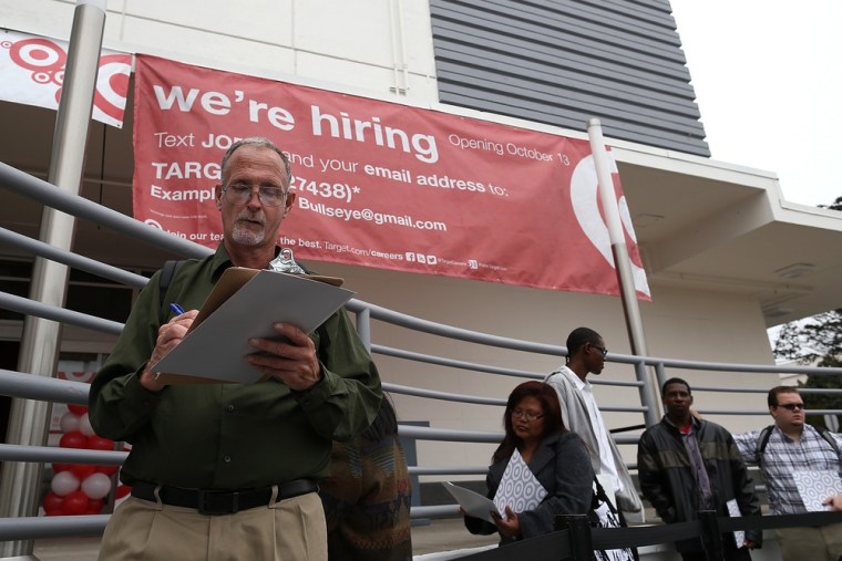 Things are looking up for job seekers despite a rise in jobless claims.