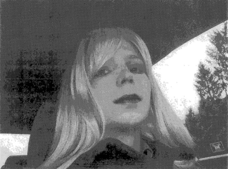 U.S. Army Pfc. Bradley Manning, the soldier convicted of giving classified state documents to WikiLeaks, is pictured dressed as a ...