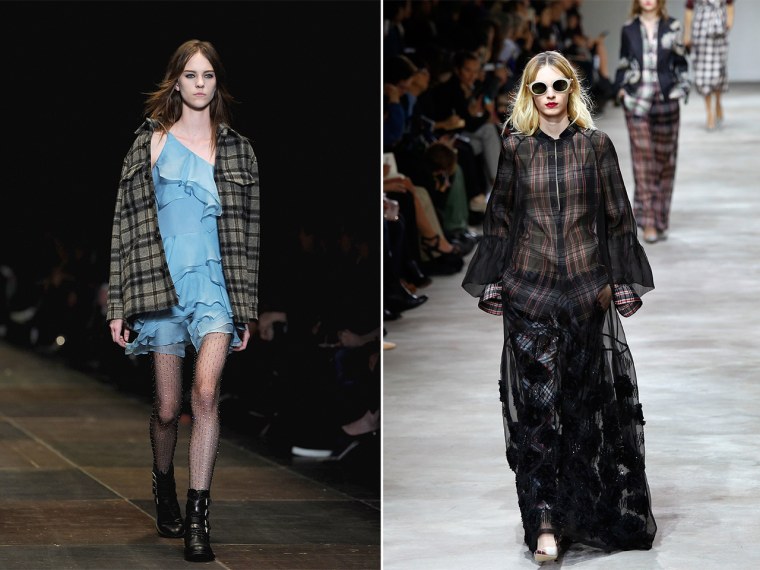 Grunge-inspired looks on the catwalk