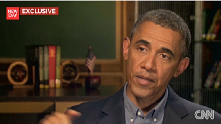 President Obama is interviewed on CNN's