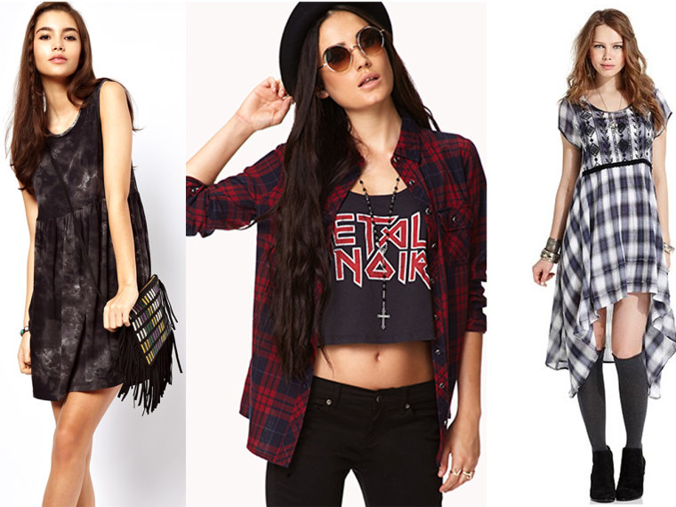 Grunge looks from Asos, Forever 21 and Free People