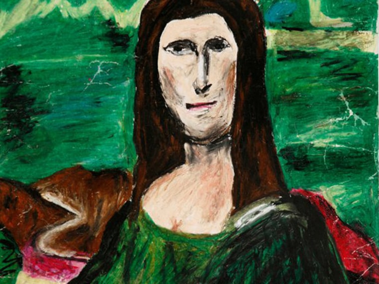 The 'Mana Lisa,' one of the works in the 'Museum of Bad Art.'