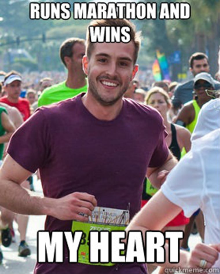 Ridiculously photogenic guy was just running a race when he got captured in a photo. Who smiles like that while running?