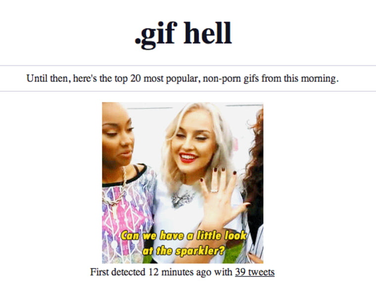 The website 'gif hell' tracks the most popular GIFs on Twitter and updates them in real time.