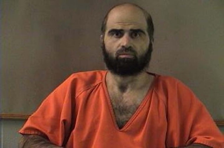 Nidal Hasan, charged with killing 13 people and wounding 31 in a November 2009 shooting spree at Fort Hood, Texas, is pictured in an undated Bell County Sheriff's Office photograph. A jury unanimously convicted Hasan on 13 charges of premeditated murder.