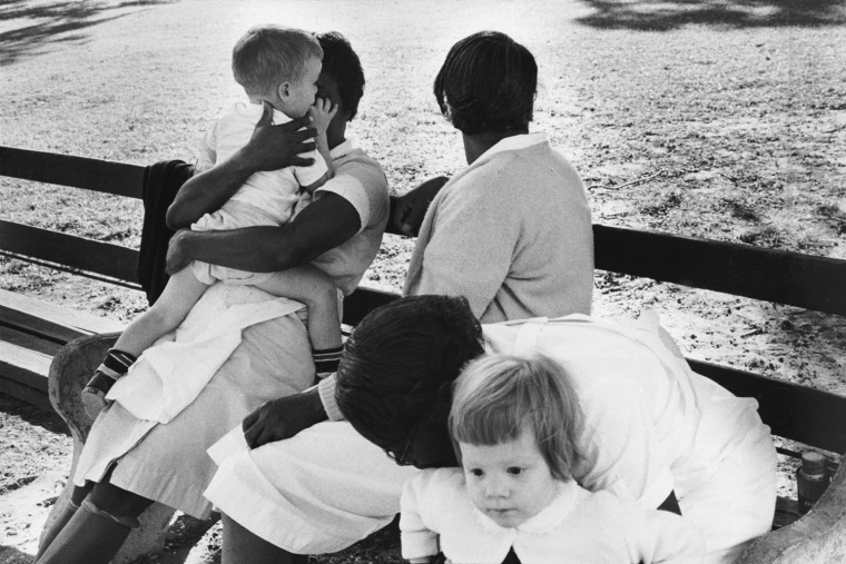 Nannies with children, 1962.
