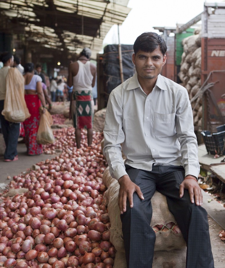 New Delhi-based onion dealer Rataas Paul, 27, has been forced to raise his prices due to the shortage.