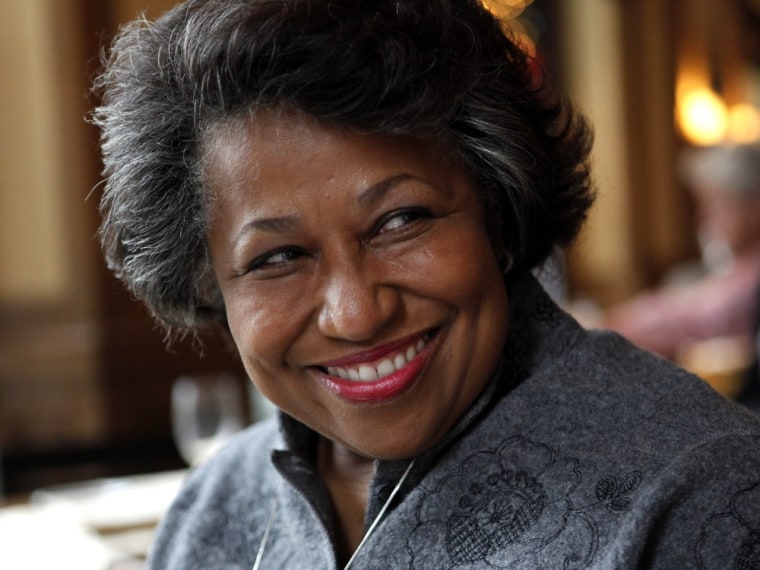 Former U.S. Sen. Carol Moseley Braun, D-Ill., during an interview with The Associated Press in Chicago on Nov. 18, 2010.