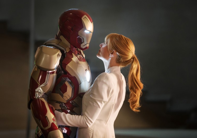 This film publicity image released by Disney-Marvel Studios shows Gwyneth Paltrow as Pepper Potts with in a scene from