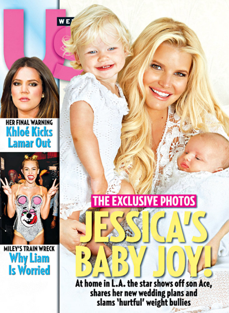 Jessica Simpson shows off new son, Ace, on Us cover