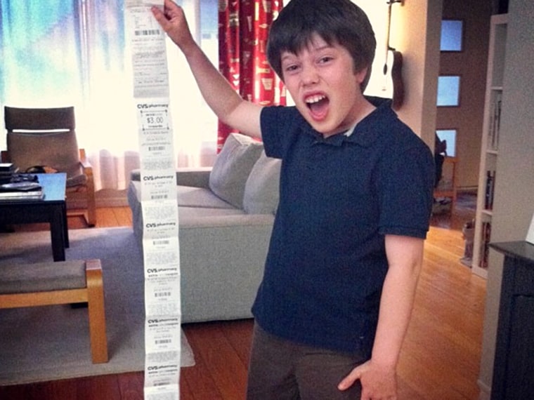 CVS blames its 'love of savings' for receipts that are sometimes taller than small children.