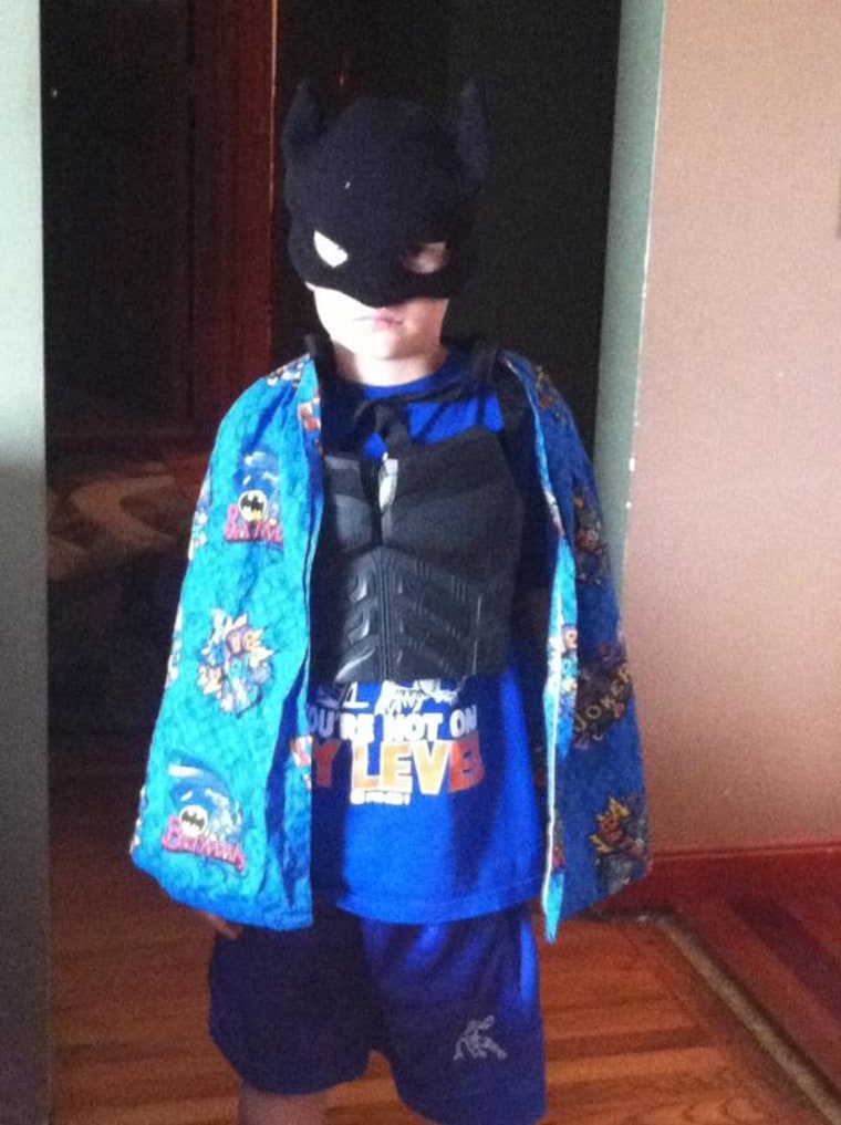 Heather Vale Warwick shares a picture of her 6-year-old son Dylan's outfit for dinner.