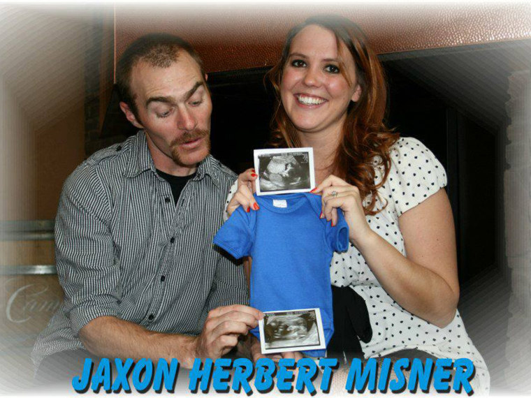 The couple had originally planned on naming their son Jaxon after learning they would be having a boy, but Amanda Misner decided to name the baby Sean Jaxon Herbert Misner after her late husband.