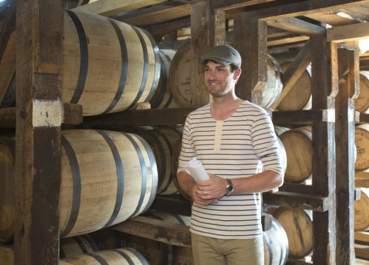 Willett Distillery owner Drew Kulsveen leads a tour.