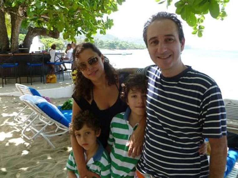 The author, with her sons and husband, on vacation in Montego Bay, Jamaica.