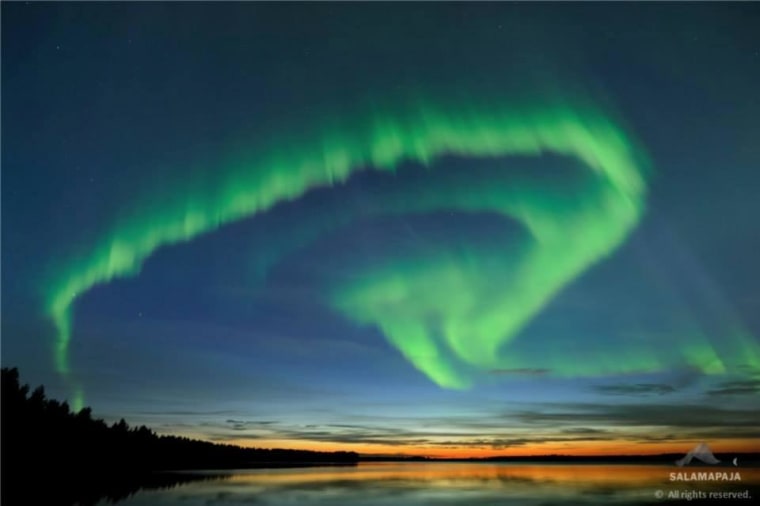 Finnish photographer Thomas Kast shares this view of a twisting auroral display.
