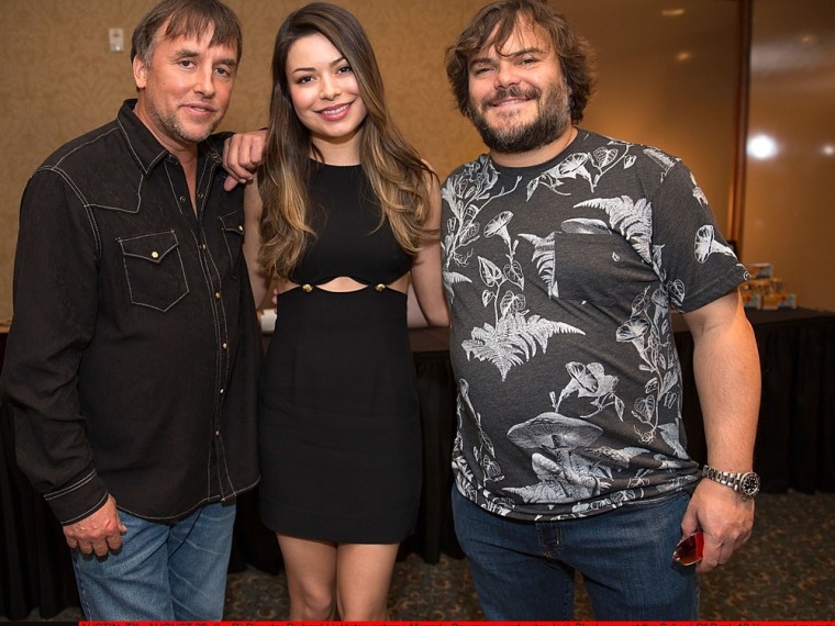 AUSTIN, TX - AUGUST 29:  (L - R) Director Richard Linklater, actress Miranda Cosgrove, and actor Jack Black pose at the School Of Rock 10-Year cast re...