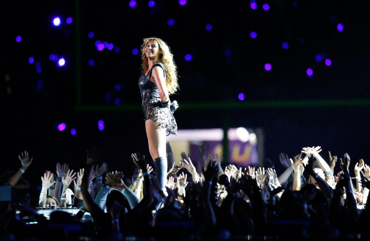 Beyoncé and Destiny's Child perform during the half-time show of the NFL Super Bowl XLVII football game in New Orleans, Louisiana, in this February 3,...