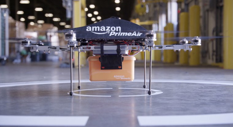 \"PrimeAir\" is the name of Amazon's concept drone delivery fleet.