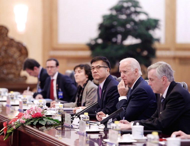 Vice President Joe Biden inside the Great Hall of the People in Beijing on Wednesday.