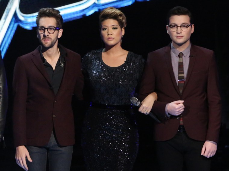 Image: Will Champlin, Tessanne Chin and James Wolpert on The Voice.