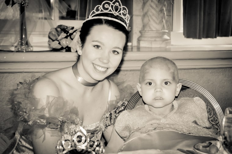 Image: Princess at princess party for sick little girl