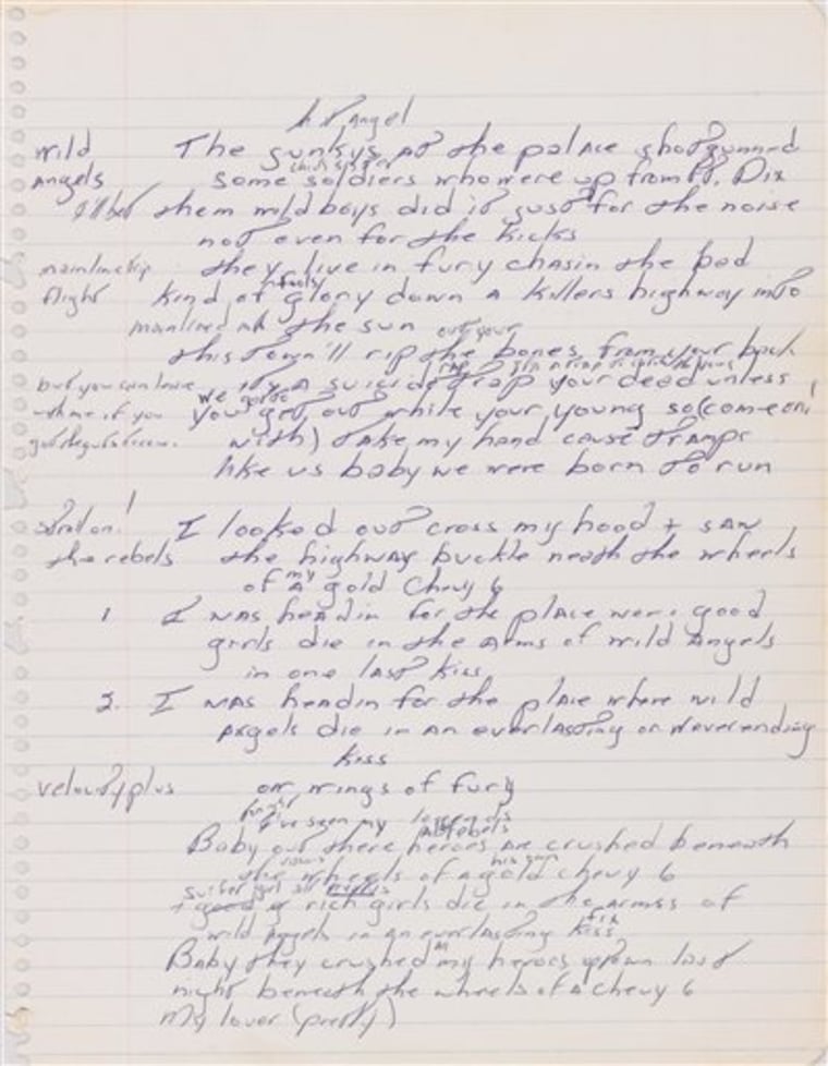 The Rising by Bruce Springsteen Vintage Song Lyrics on Parchment Greeting Card