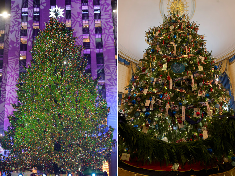 Multi-colored or white lights? That's the big question when it comes to Christmas tree lights.